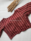 Daily Flex- Maroon Stripe Strechable Blouse
