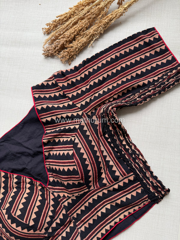 Daily Flex- Black Stripe Strechable Blouse