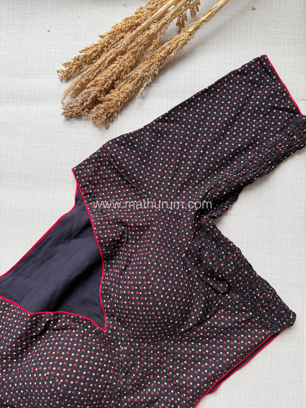 Daily Flex- Black Dots Strechable Blouse