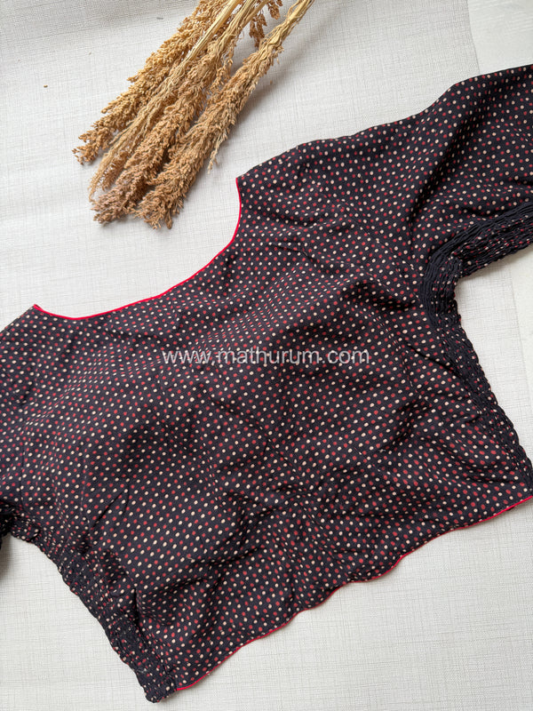 Daily Flex- Black Dots Strechable Blouse