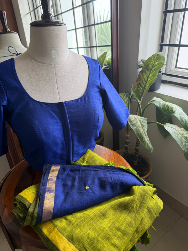 Thendral (Cotton saree) - Lime Green