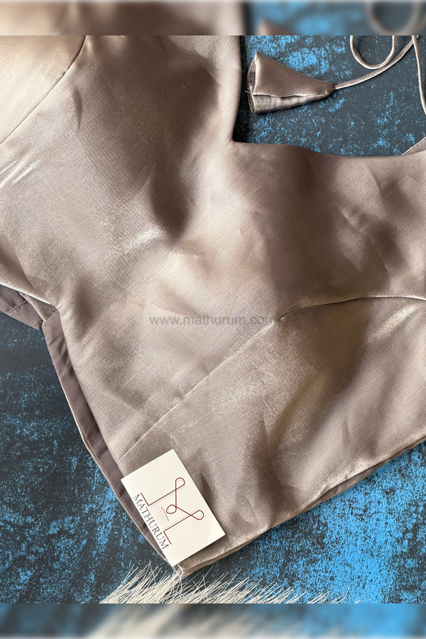 Jimmy Choo- Grey Blouse (Attachable Sleeves)