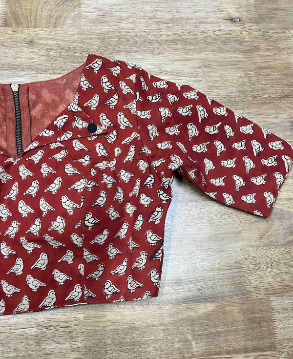Pakshi- Maroon Blouse
