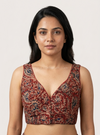 Hemanika- Maroon Blouse (Attachable Sleeves)