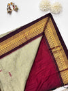 Kurunji- Beige/Maroon Kalyani Cotton Saree
