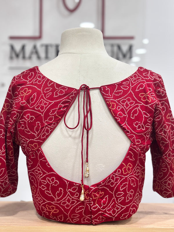 Bandhini- Red Blouse