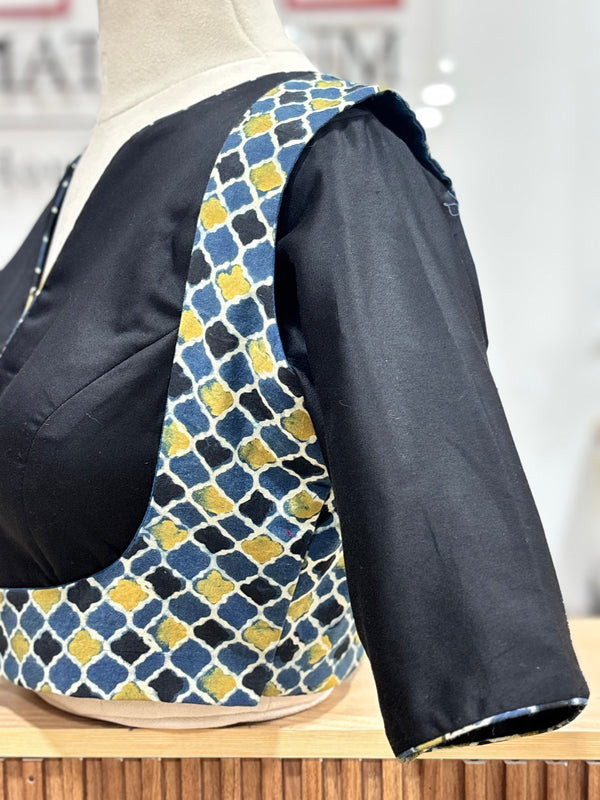Urvi- Black/Blue Koti Blouse