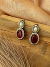 MILI- Maroon Earring