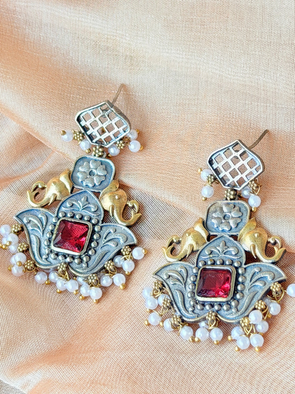 Nakshatra - Red Earring