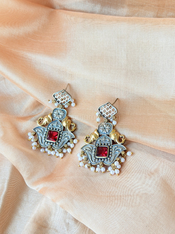Nakshatra - Red Earring