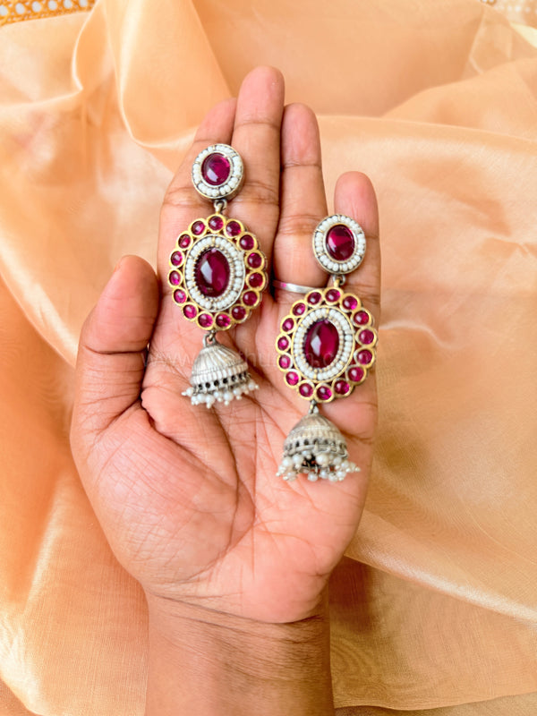 KADHAMBAM- Pink Earring