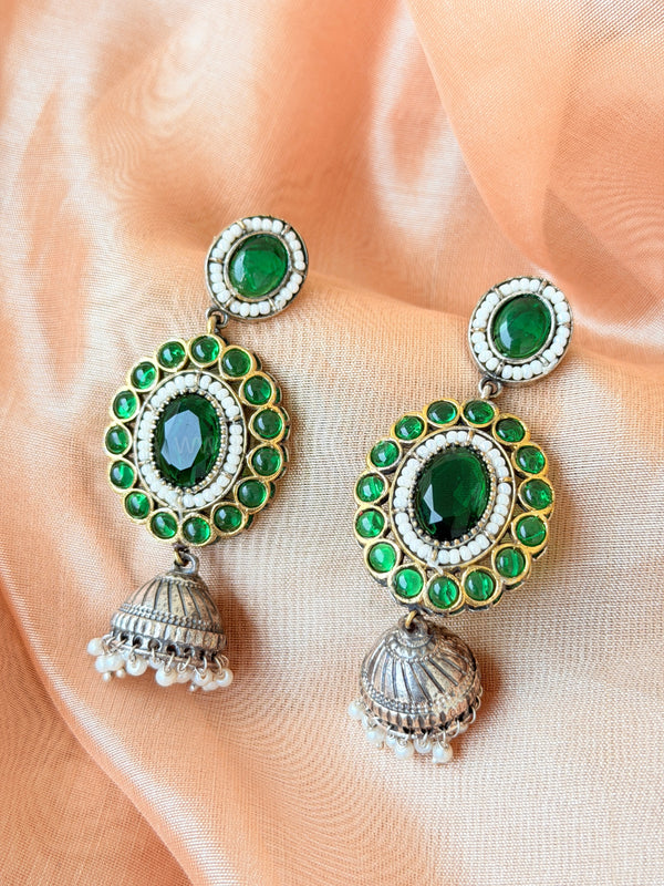 KADHAMBAM- Green Earring
