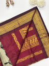 Kurunji- Beige/Maroon Kalyani Cotton Saree