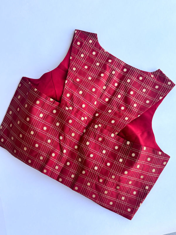 Ahana - MaroonSleeveless Blouse