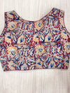 Hemanika- Maroon /Blue Blouse (Sleeveless)