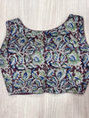 Hemanika- Maroon /Green Blouse (Sleeveless)