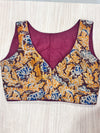 Hemanika- Maroon /Mustard Blouse (Sleeveless)