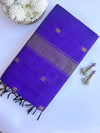 Maheshwari - Violet Maheshwari Silk- Cotton Saree