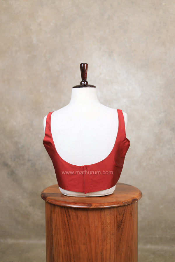 Nayan Plain- Maroon Blouse