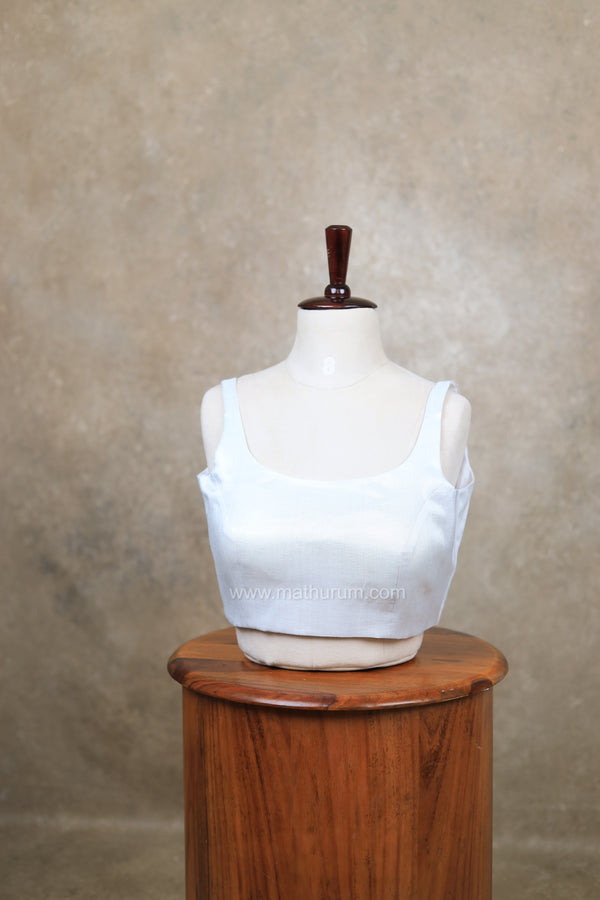 Nayan Metallic- Silver Blouse
