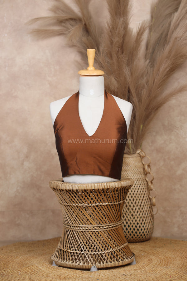 Luna - Brown Blouse Sleeveless