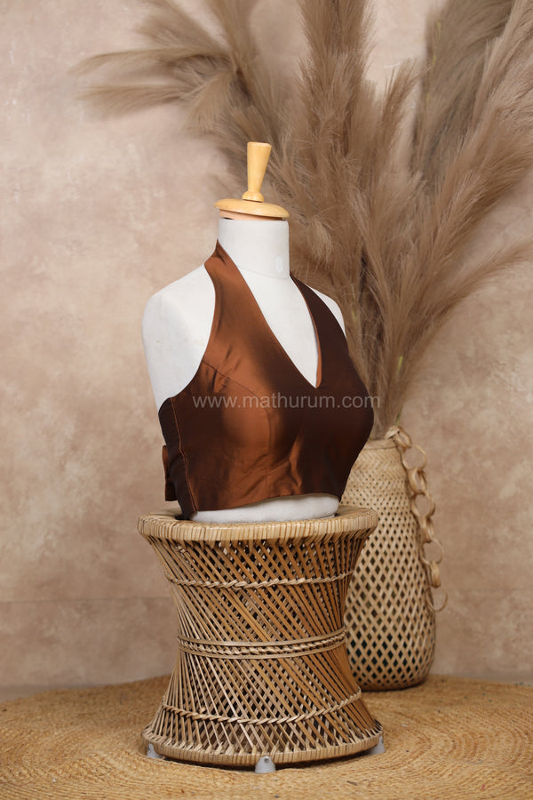 Luna - Brown Blouse Sleeveless