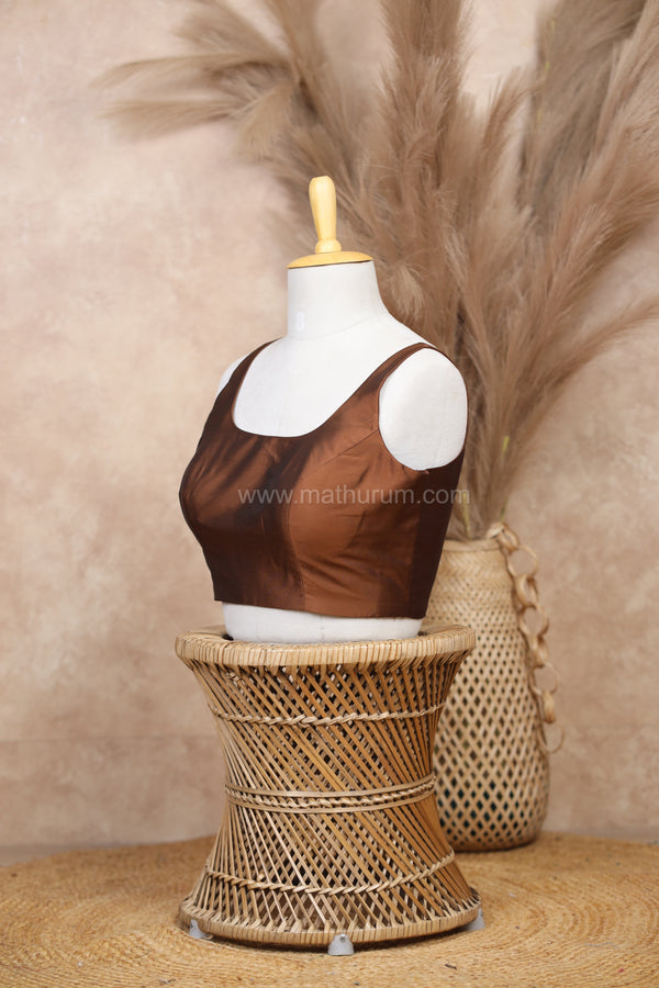 Nayan Plain- Brown Blouse