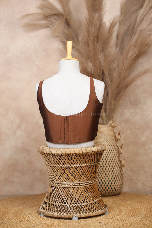 Nayan Plain- Brown Blouse