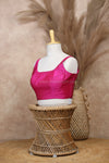 Nayan Plain- Rani Pink Blouse