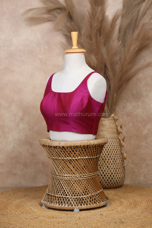 Nayan Plain- Majenta Blouse