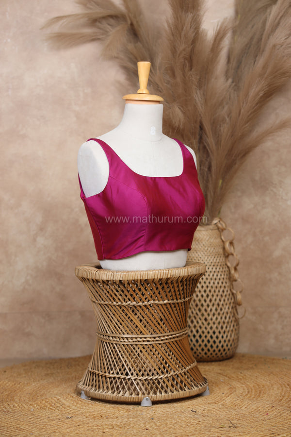 Nayan Plain- Majenta Blouse