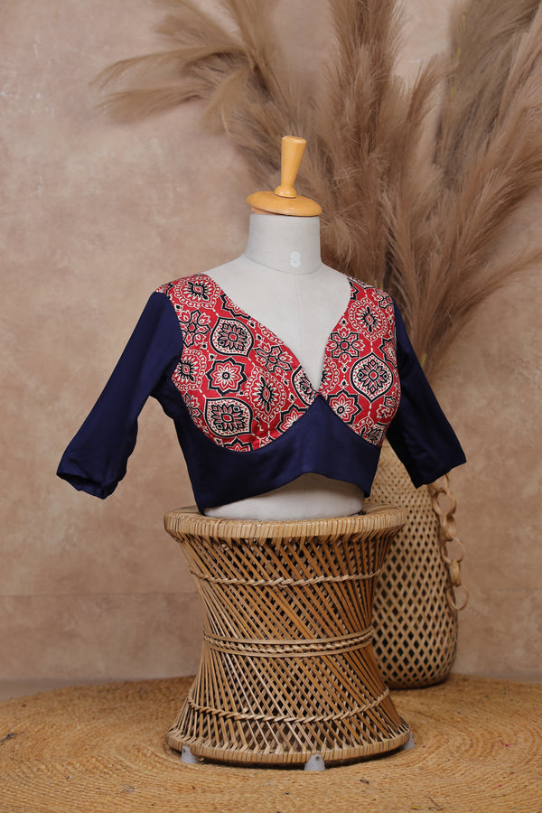 Mira- Blue/Red Blouse