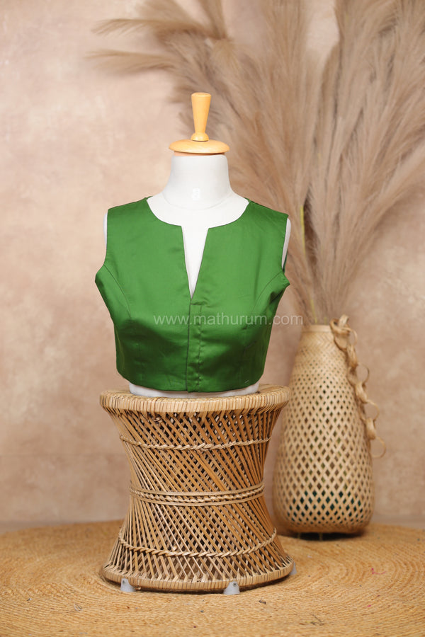 Tessa- Green Sleeveless Blouse