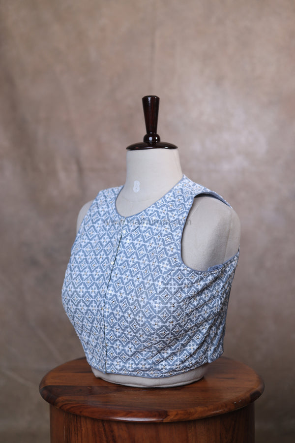 Petals- Grey Blouse (Sleeveless)