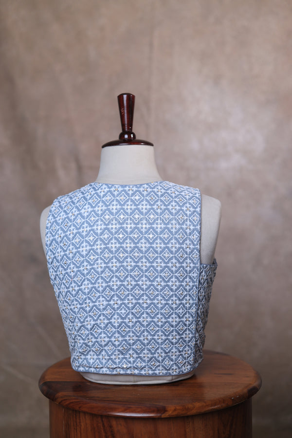Petals- Grey Blouse (Sleeveless)