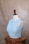 Petals- Ice Blue Blouse (Sleeveless)