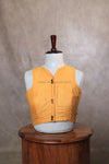 Orchids- Yellow Embroidery Blouse (Sleeveless)