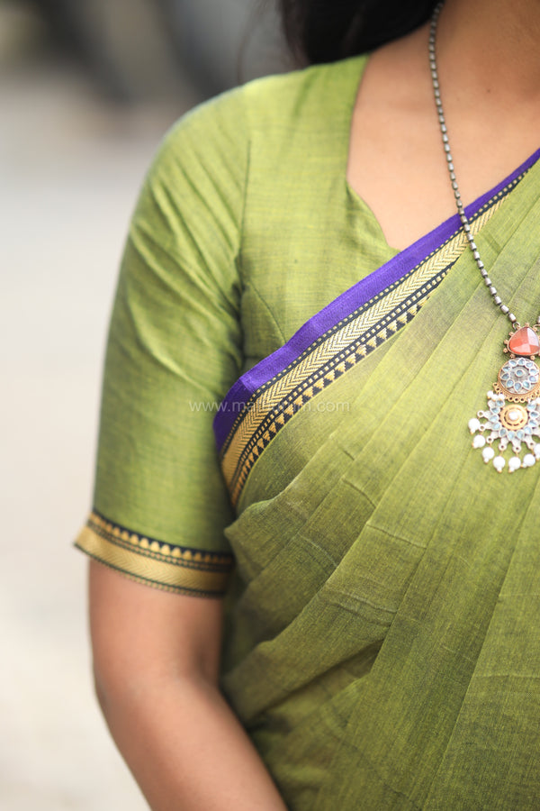 Kayal - Green & Violet Saree