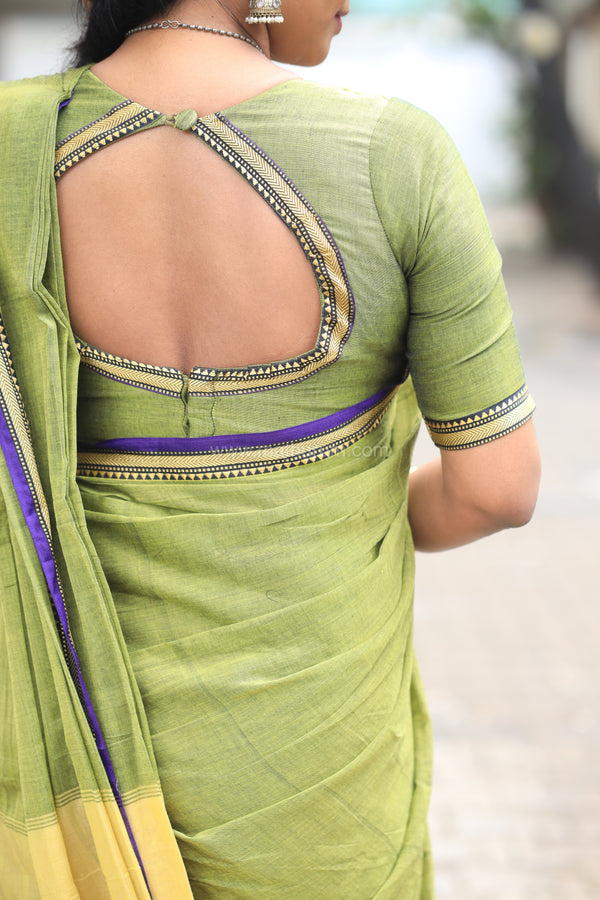 Kayal - Green & Violet Saree