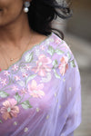 Pearl- Lilac Embroidery Saree