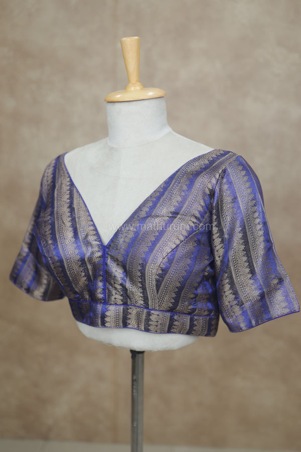 Megalai- Dark Blue Blouse