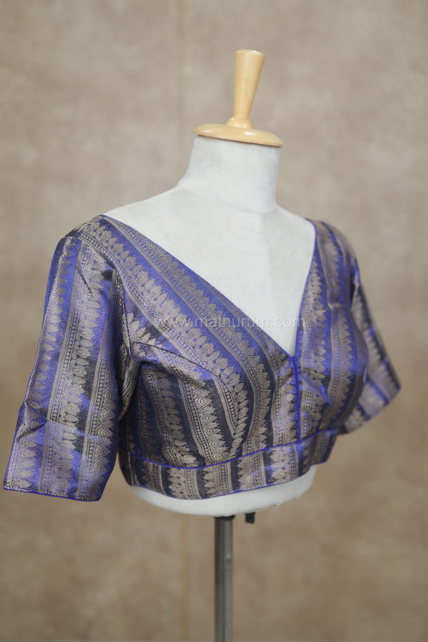 Megalai- Dark Blue Blouse