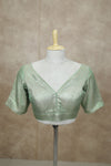 Megalai- Light Green Blouse (Attachable Sleeves)