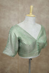 Megalai- Light Green Blouse (Attachable Sleeves)