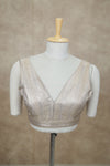 Megalai- Light Gold Blouse (Attachable Sleeves)