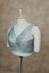 Megalai-Sky Blue Blouse (Attachable Sleeves)