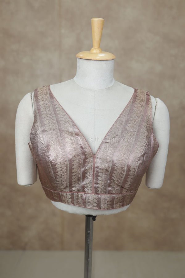Megalai- Rose Gold Blouse (Attachable Sleeves)