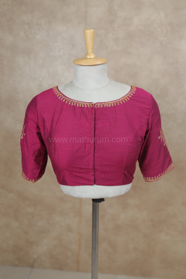 Kolam - Majenta Embroidery Blouse