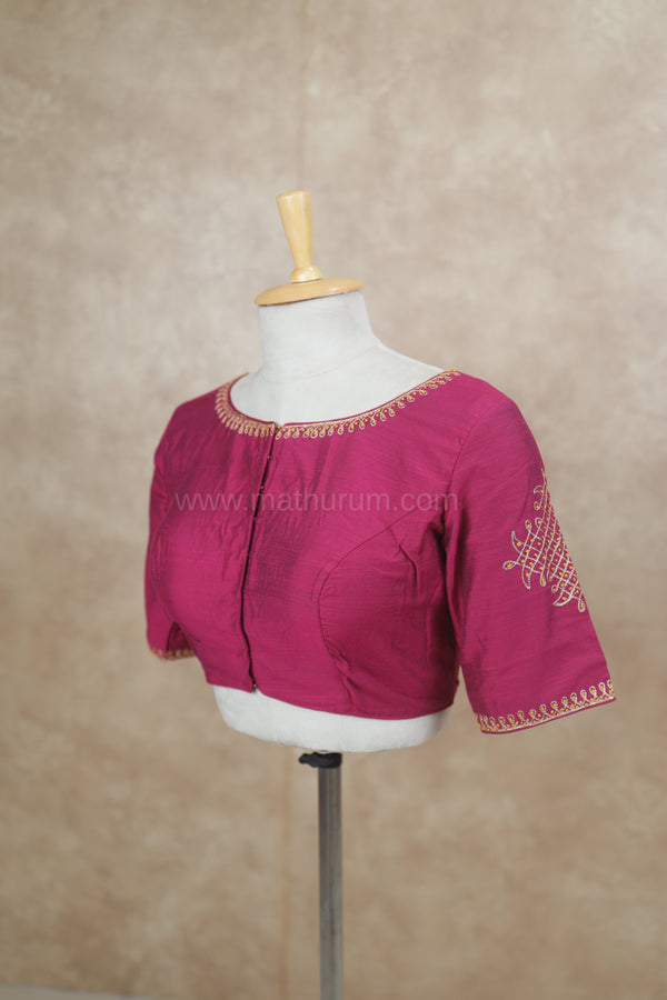 Kolam - Majenta Embroidery Blouse