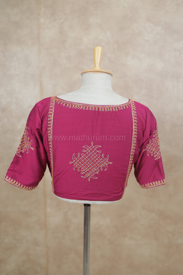 Kolam - Majenta Embroidery Blouse